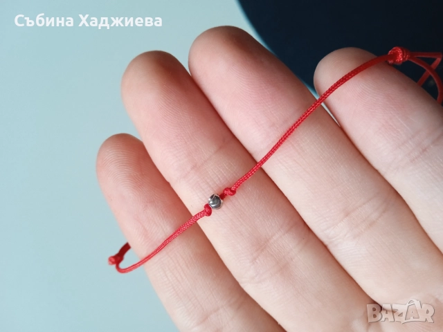 Червени кончета със сребърни и златни топчета, снимка 6 - Колиета, медальони, синджири - 51963898