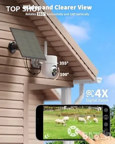 Нова 4G LTE камера за сигурност на открито, без Wi-Fi, слънчево захранване, снимка 6 - IP камери - 49443989