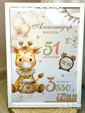 Визитка за бебе , снимка 4 - Други - 53563272