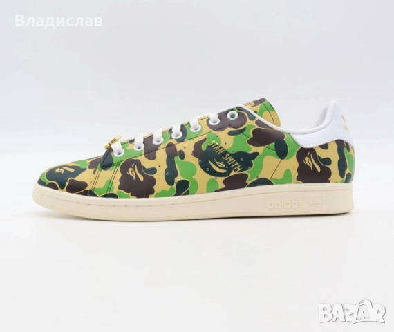 adidas stan smith x BAPE, снимка 5 - Маратонки - 53080083