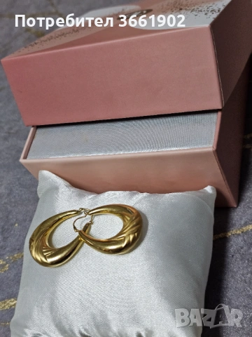 Позлатени обеци  7 грама с печат , снимка 4 - Обеци - 53273977