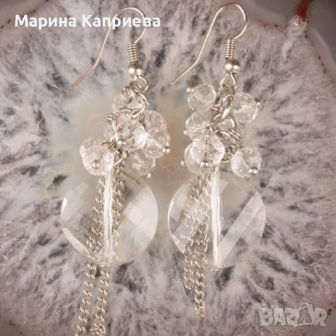 Висящи прозрачни обеци /С-12/