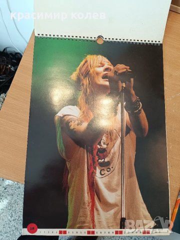 оригинални календари и постери на "GUNS'N'ROSES", снимка 10 - Колекции - 47666189