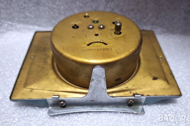 Стар Китайски настолен механичен Часовник с Будилник, снимка 7 - Антикварни и старинни предмети - 43036369