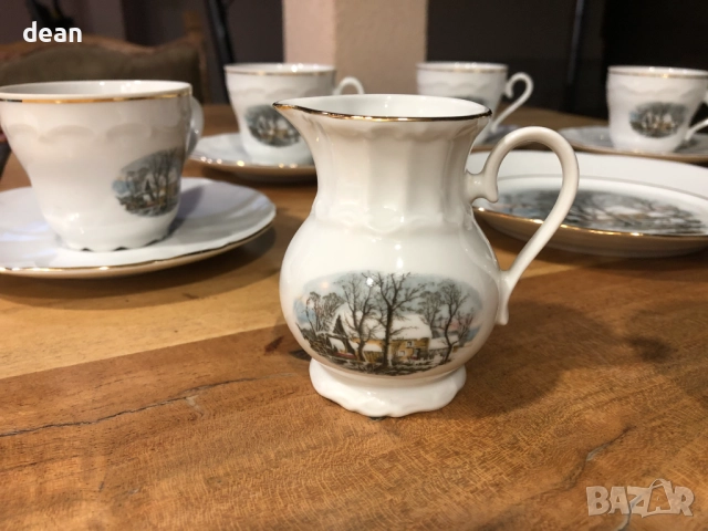 Баварски порцеланов сервиз за кафе-Vintage, снимка 8 - Сервизи - 51705060