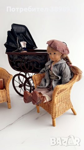 Ретро количка за кукли детска количка за кукли Антична количка за кукли Антична количка за кукли 