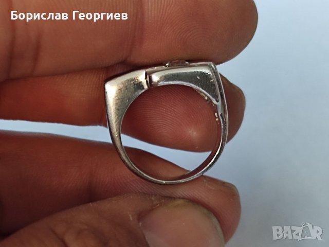 Сребърен пръстен 925 с родиево покритие, снимка 4 - Пръстени - 38002649