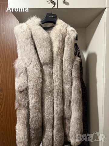 Елек от естествен косъм лисица , снимка 3 - Елеци - 52398212