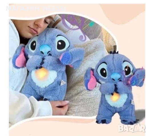 Интерактивна кукла Стич с дишаща функция за спокоен сън, снимка 6 - Образователни игри - 52892717