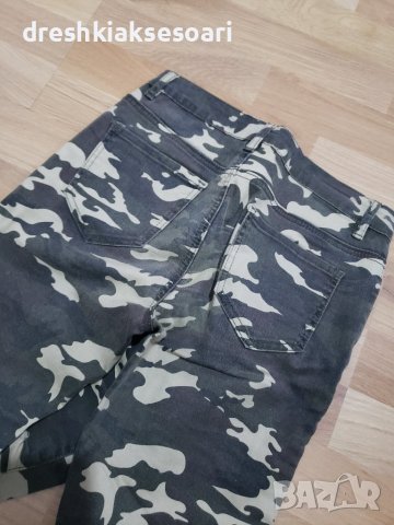 Камуфлажни дънки с цепки, снимка 2 - Дънки - 43595505