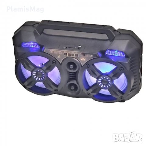 Караоке Тонколона 2 x 6.5 инча CH-6616, акумулаторна батерия, Жичен микрофон, Bluetooth, FM радио, снимка 2 - Тонколони - 34670959