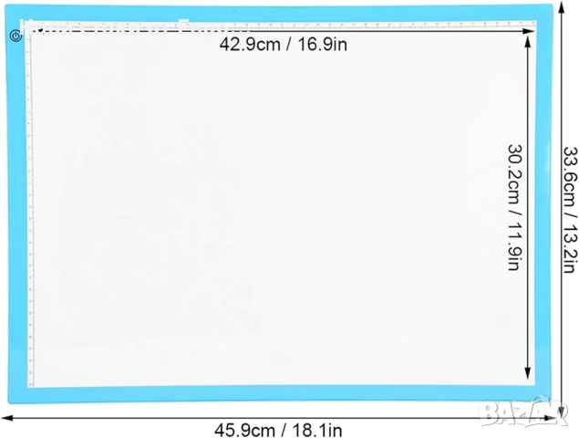 LED светлинна дъска A3,димируема подложка за проследяване за изкуство,анимация и дизайн, снимка 4 - Друга електроника - 52518313