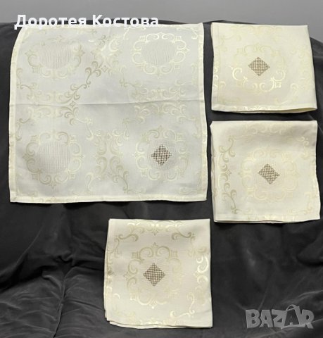 Красиви текстилни салфетки - 4 бр, снимка 2 - Антикварни и старинни предмети - 43973563