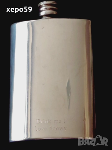 Сребърна бутилка за уиски-MAPPIN&WEBB,Hip Flask Silver/чаша,сребро,кана/, снимка 11 - Други - 52335981