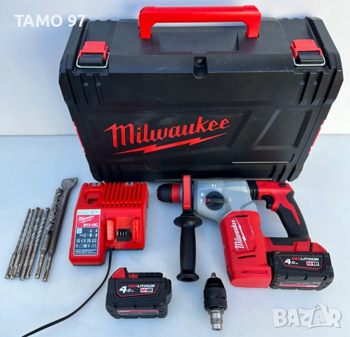 Milwaukee M18 BLHX - Безчетков перфоратор 2x18V 4.0Ah неразличим от нов!