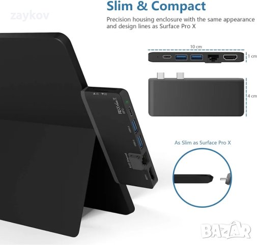 докинг станцията Surface Pro X Hub трансформира USB-C, снимка 3 - Друга електроника - 43929060