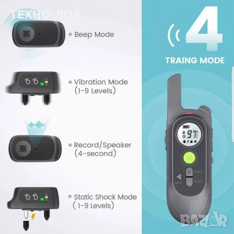 ЕЛЕКТРОНЕН НАШИЙНИК ЗА КУЧЕ КАИШКА С ТОК ВИБРАЦИЯ ЗАПИСВА ВАШИЯ ГЛАС, снимка 14 - За кучета - 32722847