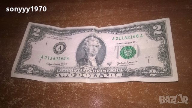 2 ДОЛАРА-РЯДКА КОЛЕКЦИОНЕРСКА БАНКНОТА, снимка 7 - Колекции - 27952948
