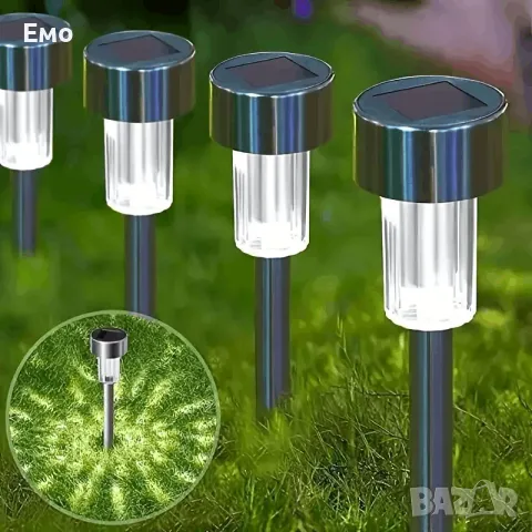 Соларни 6 броя LED Лампи, външни , снимка 8 - Соларни лампи - 48693626