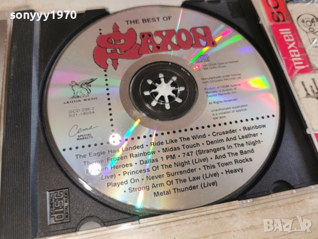 SAXON CD 3001261525, снимка 2 - CD дискове - 53284533