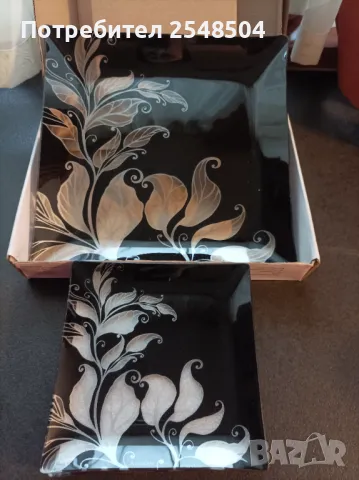 Квадратни чинии в модерен стил, снимка 4 - Чинии - 48156197