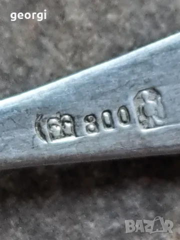 гравирaна немска сребърна лъжичка антика, снимка 5 - Други ценни предмети - 47590568