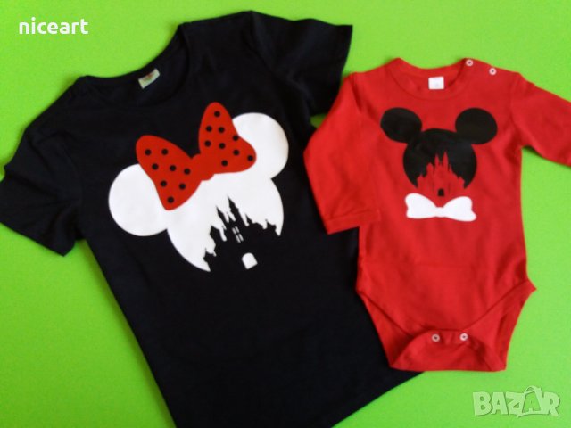 Комплект тениска и боди за мама и бебе