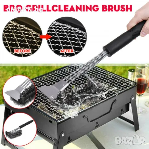 Дву и три редови четки за почистване на всякакви видове скари и решетки – електрически, газови и на , снимка 1