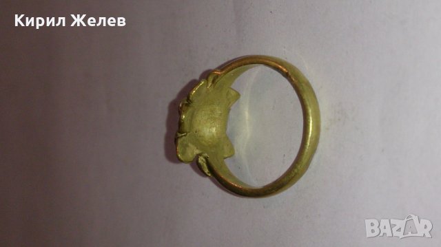 Старинен бронзов пръстен роза ювелирна изработка уникат -12739, снимка 7 - Антикварни и старинни предмети - 28889239