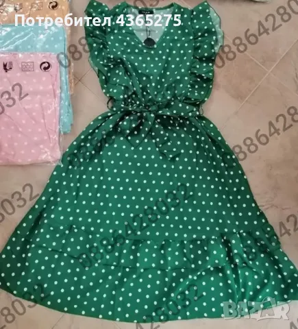 Прекрасен модел рокли на точки с подвижно коланче 💕28лв ✅, снимка 2 - Рокли - 50262887