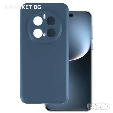 Силиконов кейс и Протектор iPaky матиран, За Honor Magic7 Pro, Тъмносин, снимка 1