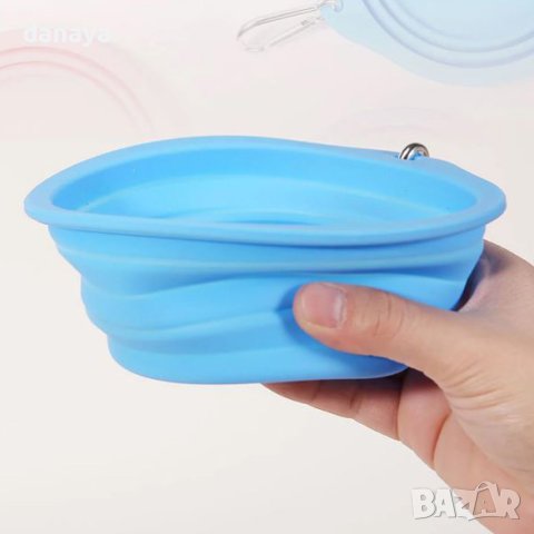 4352 Силиконова сгъваема купичка за храна или вода за домашни любимци, снимка 4 - За кучета - 43800364