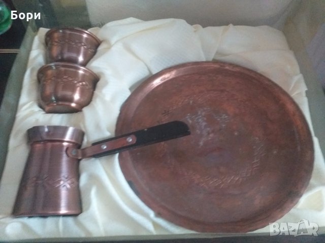 Меден сервиз за кафе, снимка 4 - Антикварни и старинни предмети - 27266179