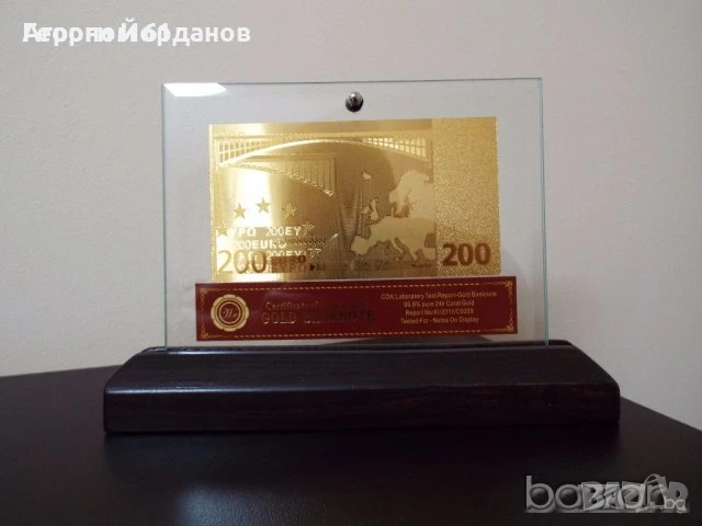 Банкноти 100 евро златни сувенирни банкноти, снимка 4 - Нумизматика и бонистика - 50837255