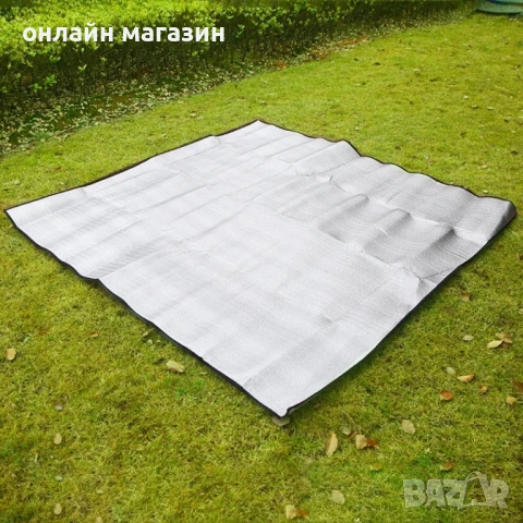 Постелка за къмпинг с двойно алуминиево покритие: 150 см x 200 см, снимка 3 - Палатки - 48241746