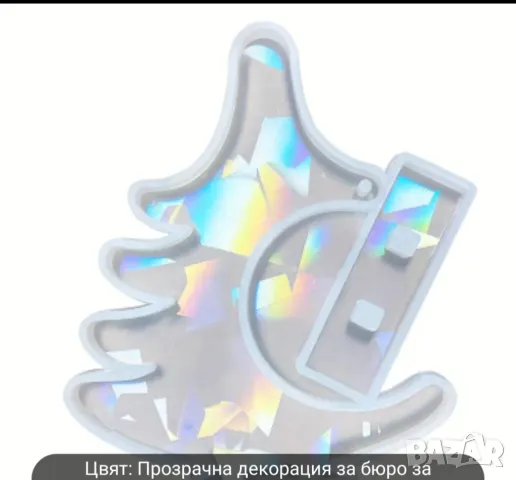 Холограмен молд елха с поставка , снимка 5 - Форми - 47499394