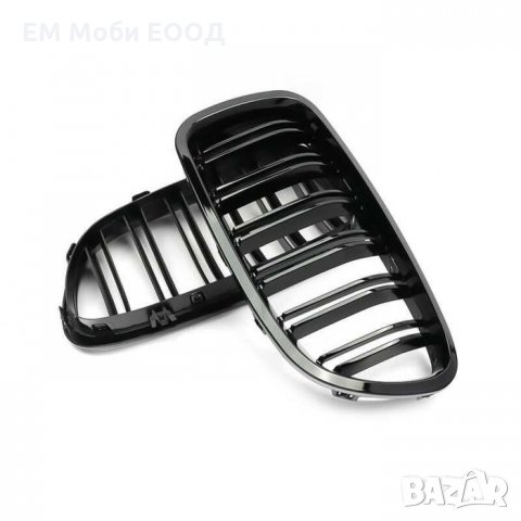 Решетки Бъбреци за БМВ BMW 5 серия F10 F11 2010+ Черен Гланц Двойни, снимка 4 - Аксесоари и консумативи - 32874881