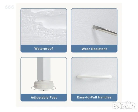 Стилен скрин от плат с 4 чекмеджета, снимка 5 - Други стоки за дома - 53540874