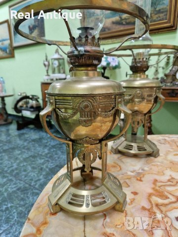 Чифт страхотни антикварни английски бронзови газени лампи , снимка 5 - Антикварни и старинни предмети - 43569923