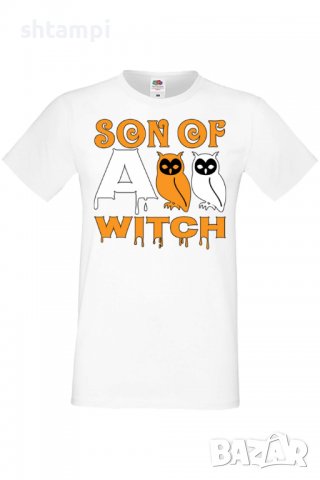 Мъжка тениска Son Of A Witch 1,Halloween,Хелоуин,Празник,Забавление,Изненада,Обичаи,, снимка 2 - Тениски - 38130390