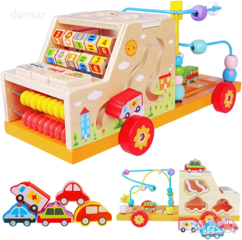 KUKUTrue® Монтесори дървена играчка за деца 1-5 години