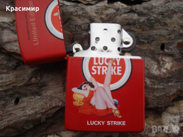 Lucky Strike бензинова запалка,нова неупотребявана , снимка 3 - Запалки - 38191335