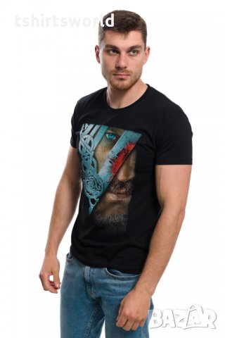 Нова мъжка тениска с дигитален печат на сериала Викинги, снимка 6 - Тениски - 28361669