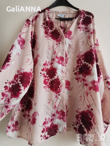 СТРАХОТНА РИЗА ТУНИКА ЕФЕКТЕН ДЕСЕН 3XL-5XL, снимка 6 - Туники - 51009511