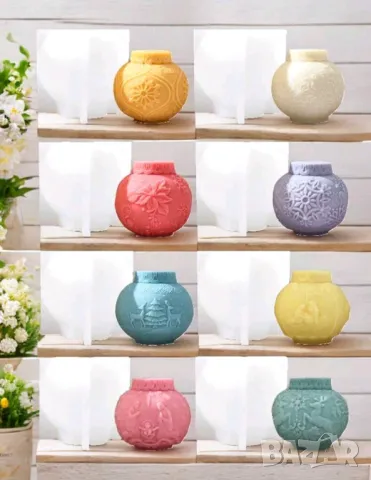 Молд свещи коледни топки различни видове 