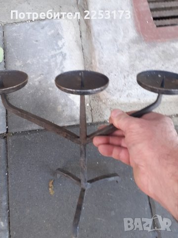Ковани свещници за камина, снимка 1