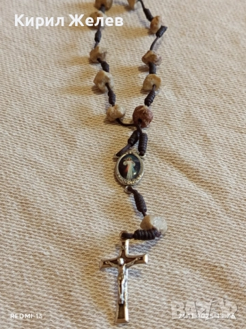 БРОЕНИЦА от ТРОШЕН КАМЪК на ВЪЖЕ с КРЪСТ ДЕВА МАРИЯ от МЕЖДУГОРИЕ 41720, снимка 9 - Колиета, медальони, синджири - 52492319