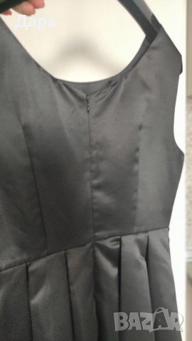 Официална черна сатенена рокля , снимка 7 - Рокли - 37608732