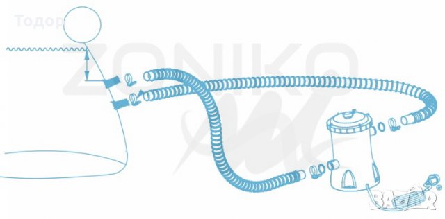 Филтрираща помпа Bestway 1893  литра/час #58383 за басейн, снимка 3 - Басейни и аксесоари - 33412158