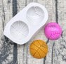 Тенис и Баскетбол Баскетболна топка силиконов молд форма фондан шоколад гипс декор, снимка 1 - Форми - 43079231